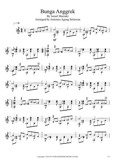 Bunga Anggrek (arr. Antonius Agung Setiawan)
