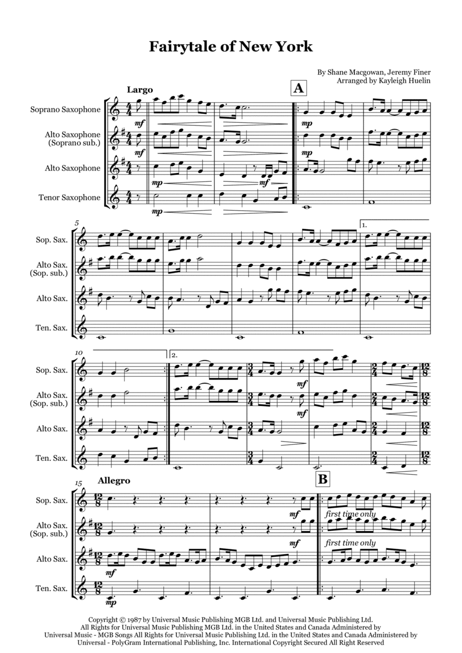 Fairytale Of New York (arr. Kayleigh Huelin)