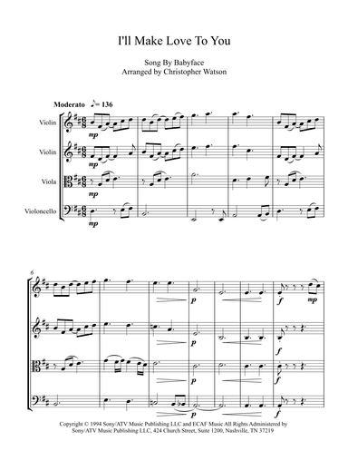 I'll Make Love To You (arr. Christopher L Watson)