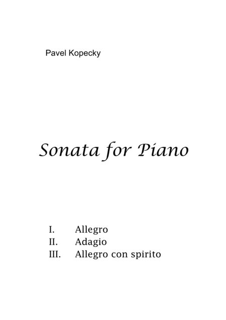 SONATA for Piano