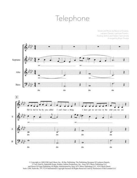 Telephone (arr. Bryan Sharpe)