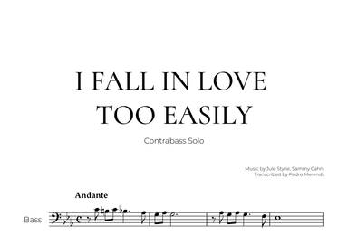 I Fall In Love Too Easily (arr. Pedro Merendi)