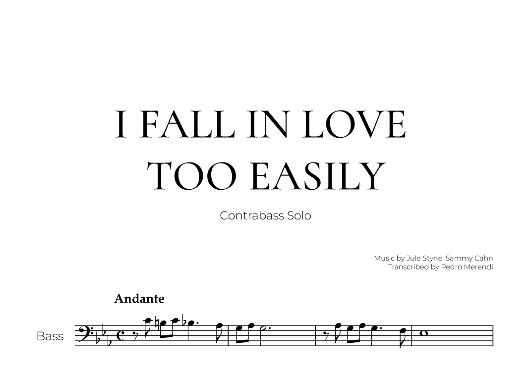I Fall In Love Too Easily (arr. Pedro Merendi)