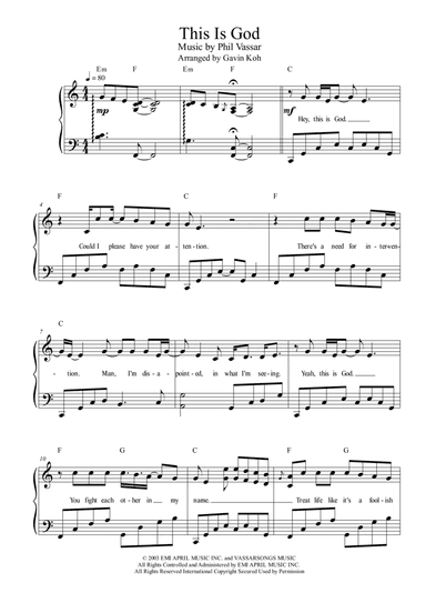 This Is God (arr. Gavin Koh)