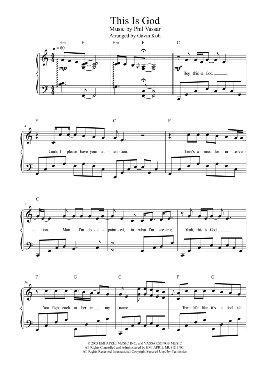 This Is God (arr. Gavin Koh)