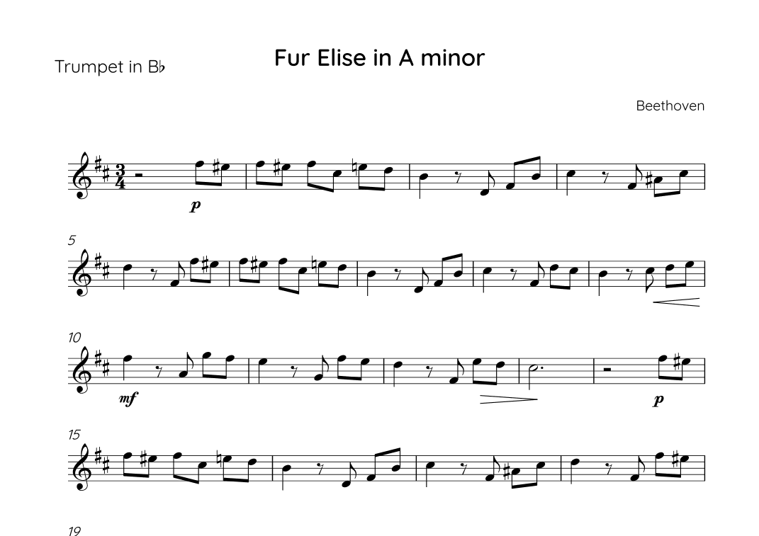 Fur Elise (arr. Sales)