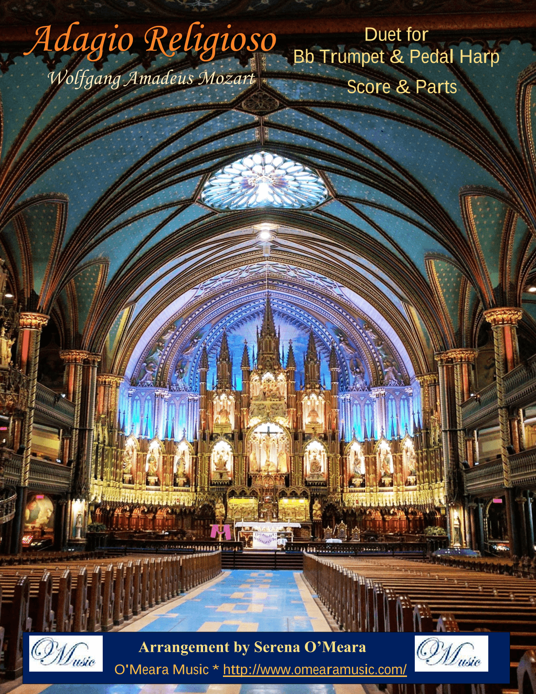 Adagio Religioso, K622, Duet for Bb Trumpet & Pedal Harp (arr. Serena O'Meara)
