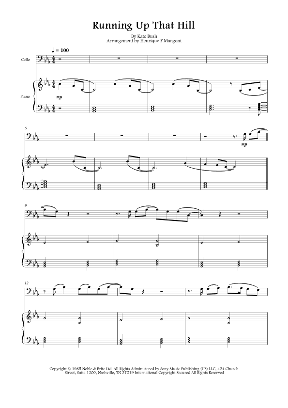 Running Up That Hill (arr. Henrique F Mangoni)
