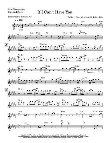 If I Can't Have You (arr. Katsumi WF)