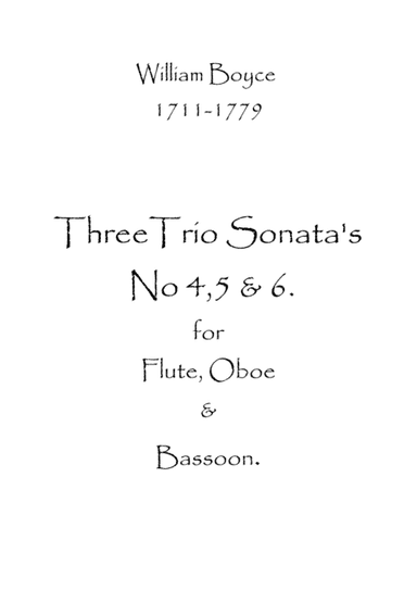 Three Trio Sonatas No.4,5 & 6 (arr. Spence Bundy)