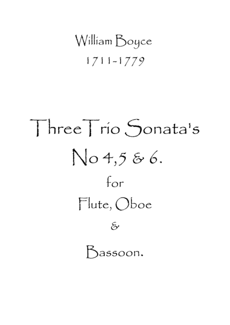 Three Trio Sonatas No.4,5 & 6 (arr. Spence Bundy)