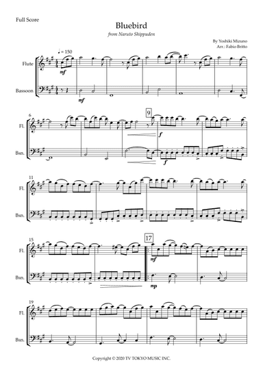 Ikimono Gakari's Blue Bird (arr. Fabio Britto)