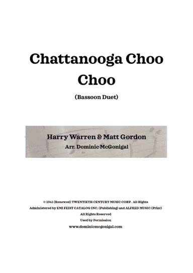 Chattanooga Choo Choo (arr. Dominic McGonigal)