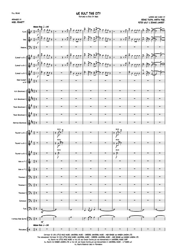 We Built This City (arr. Nigel Bennett)