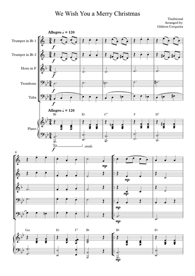 We Wish You a Merry Christmas (arr. Gildson Cerqueira)