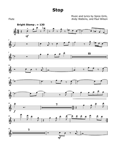 Stop (arr. David Lartey)