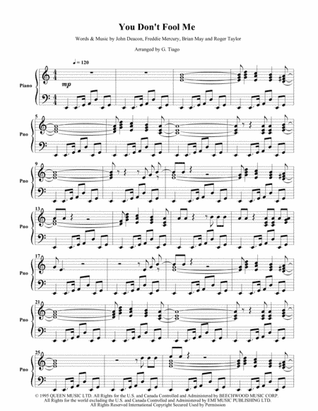 You Don't Fool Me (arr. G. Tiago)