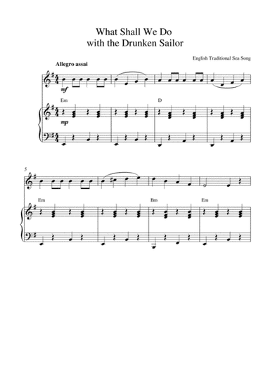What Shall We Do with the Drunken Sailor? (arr. Kaiserin Rebecca)