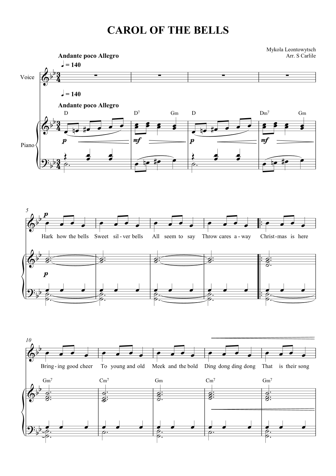 Carol of the Bells (arr. SCMusic)
