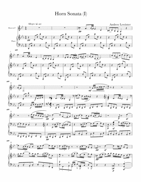 Sonata for horn and piano
