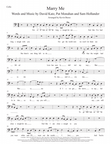 Marry Me (arr. Kevin Busse)