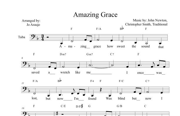 AMAZING GRACE (arr. Jo Araujo)