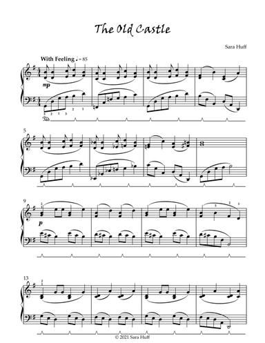 The Old Castle  - Piano solo for intermediate level