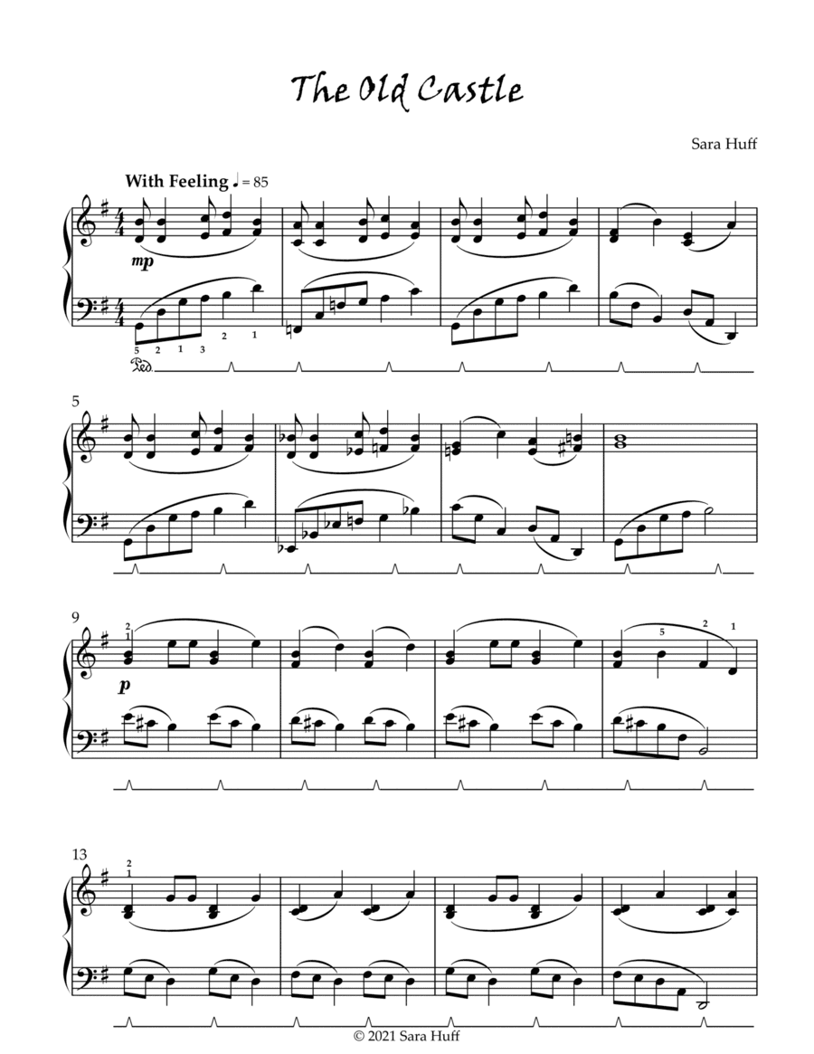 The Old Castle  - Piano solo for intermediate level