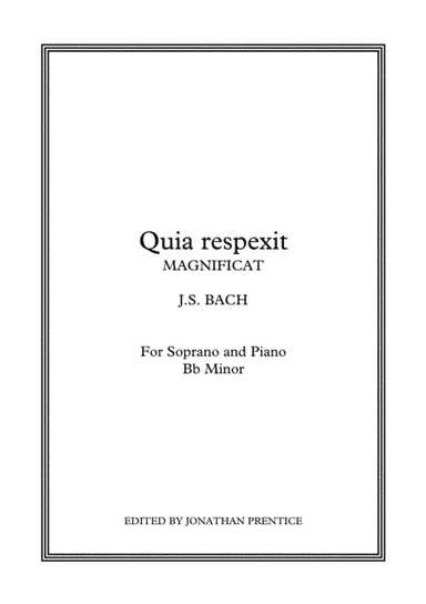 Quia respexit - Magnificat in D (Bb Minor) (arr. Jonathan Prentice)