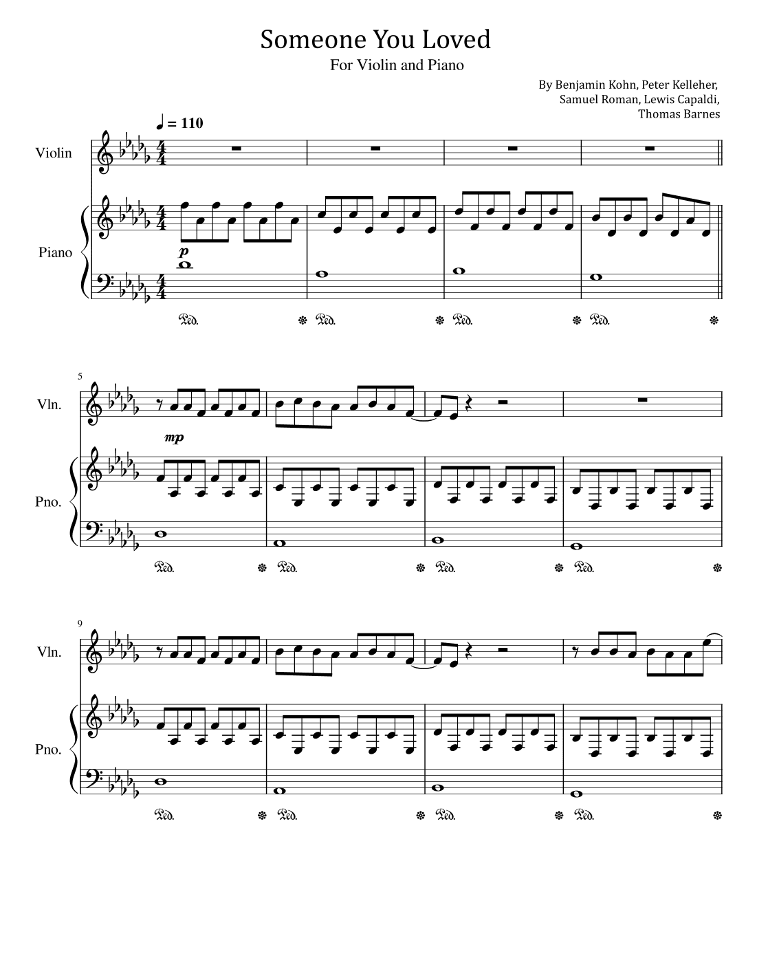 Someone You Loved (arr. poon)