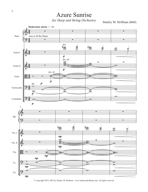 Azure Sunrise (Harp and String Orchestra Version)