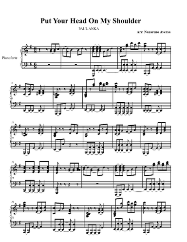 Put Your Head On My Shoulder (arr. Nazareno Aversa)