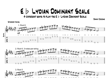 Eb Lydian Dominant Scale (4 Ways to Play)