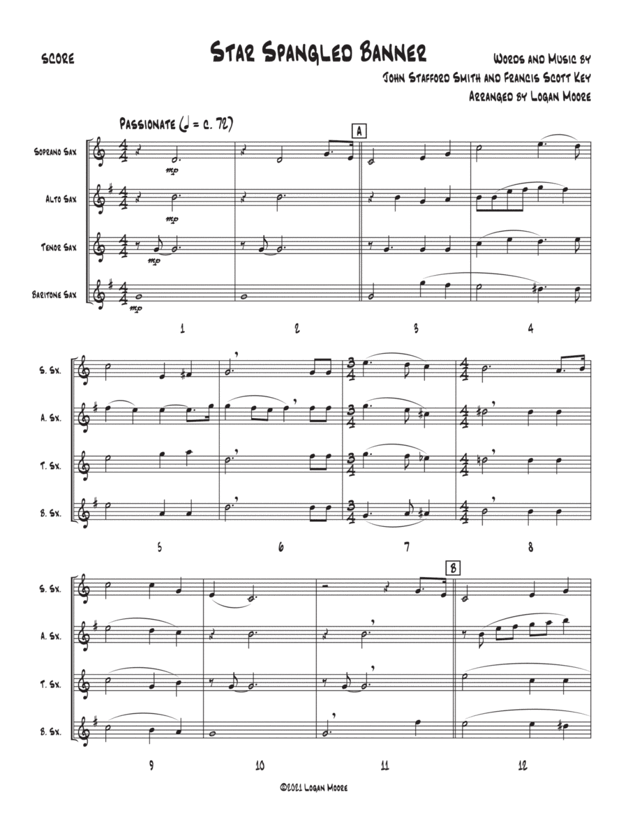 Star Spangled Banner (arr. Logan Moore)