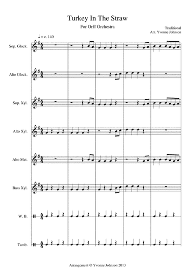 Turkey In The Straw - For Orff Ensemble (arr. Yvonne Johnson)