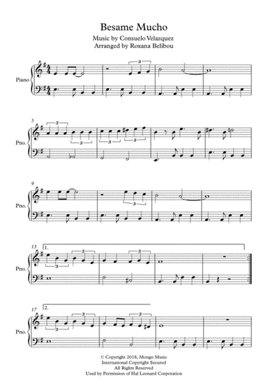 Bésame Mucho (arr. Roxana Belibou)