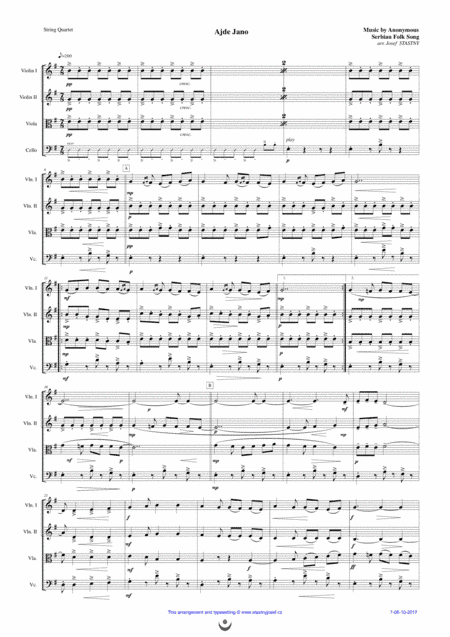 Ajde Jano (arr. Josef STASTNY)