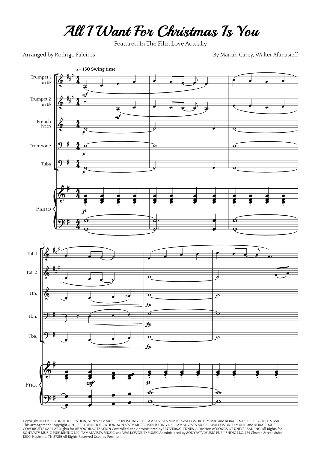 All I Want For Christmas Is You (arr. Rodrigo Faleiros)