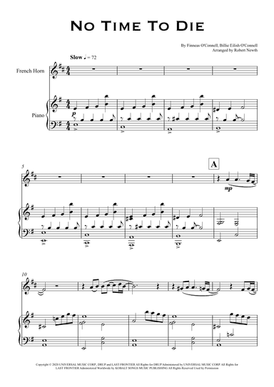 No Time To Die (arr. Robert Newth)