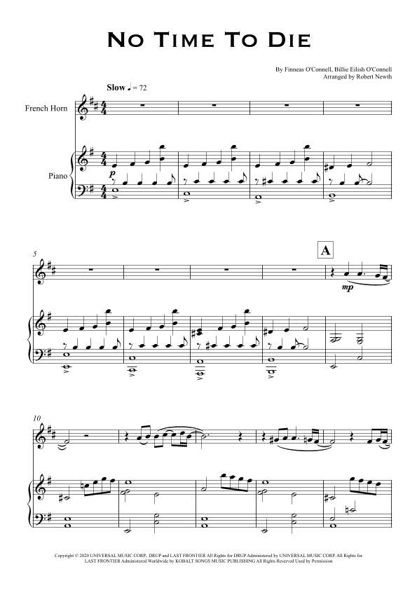 No Time To Die (arr. Robert Newth)