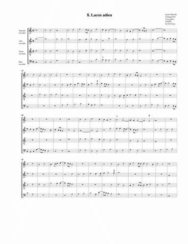 Lacen adieu (arrangement for 4 recorders) (arr. Gil Garty)