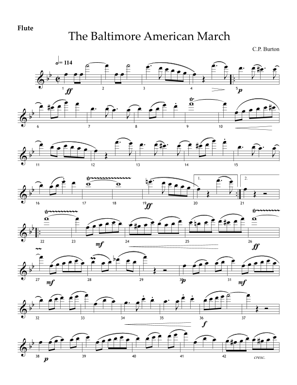 Baltimore American March (arr. Emmett Anglin)