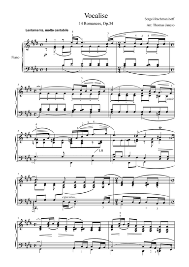 Vocalise (arr. Thomas Jancso)