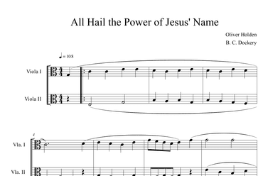 All Hail the Power of Jesus' Name (Viola Duet) (arr. B. C. Dockery)