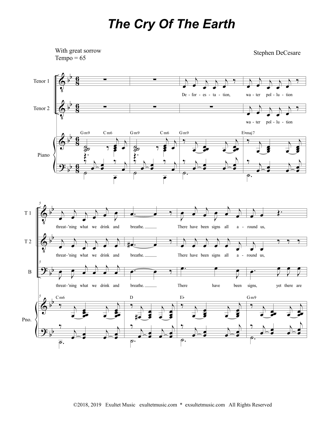 The Cry Of The Earth (TTB)