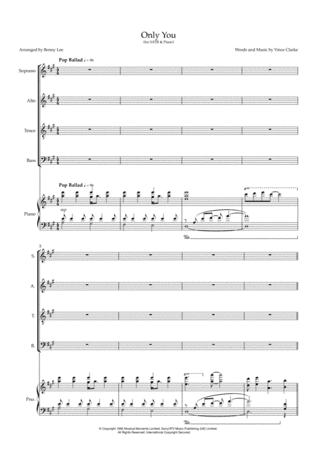 Only You (arr. Benny Lee)