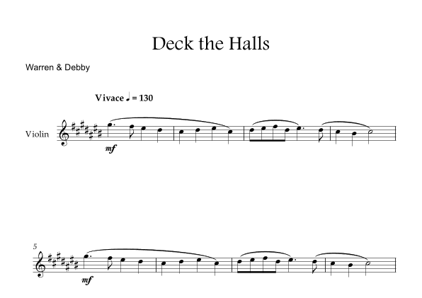 Deck the Halls (arr. Warren & Debby)