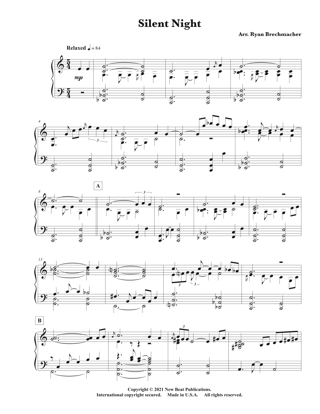 Silent Night (arr. Ryan Brechmacher)