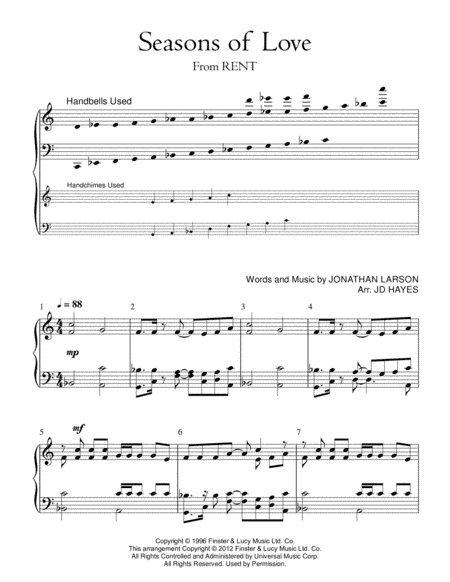 Seasons Of Love (arr. JD Hayes)