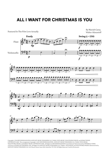 All I Want For Christmas Is You (arr. Cadenza Editions)